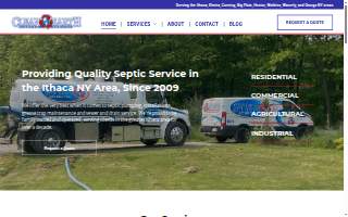 Clean Earth Septic Service website