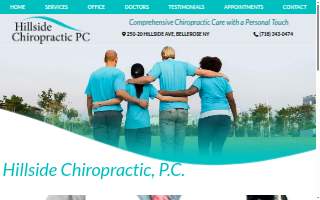Hillside Chiropractic Associates website