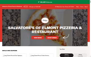 Salvatore's of Elmont Pizzeria & Restaurant website
