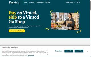 Vinted Go Parcel Shop of Centereach website