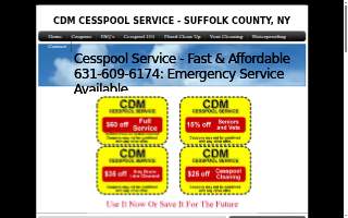 Suffolk County Cesspool Service website