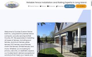 Sunrise Custom Fence East Inc. of Farmingville website