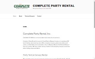 Complete Party Rental of Floral Park website