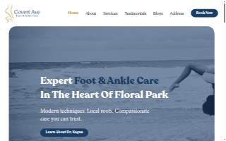 Covert Ave. Foot & Ankle Care website