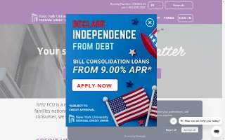 New York University Federal Credit Union website