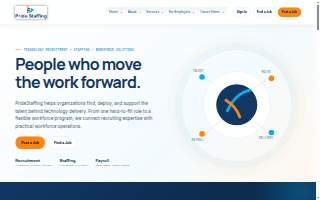 Pridestaffing LLC website