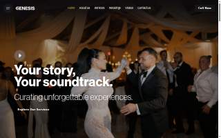 Genesis Events - Bespoke Entertainment website
