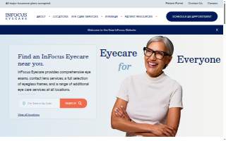 InFocus Eyecare Garden City website
