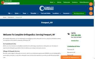 Complete Orthopedics of Freeport website