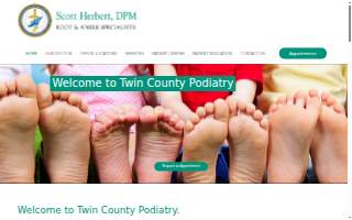 Twin County Podiatry website