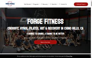 ForgeX Fitness website