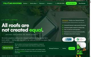 Tall Pines Roofing Inc. website