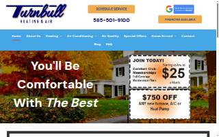 Turnbull Heating & Air of Gates website