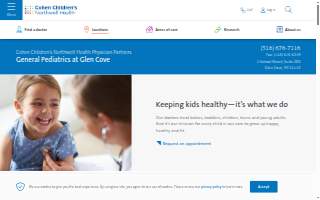 Cohen Children's Northwell Health Physician Partners General Pediatrics at Glen Cove website