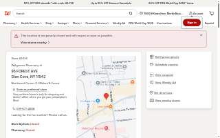 Walgreens Pharmacy of Glen Cove website