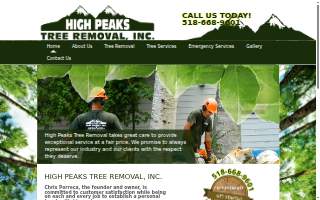 High Peaks Tree Removal website