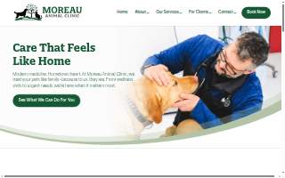 Moreau Animal Clinic website