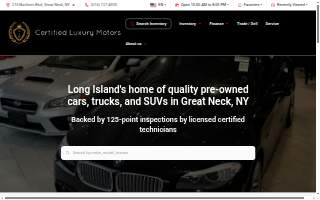 Certified Luxury Motors website