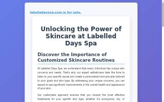 La Bella Day Spa website