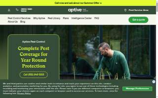 Aptive Pest Control of Guilderland website