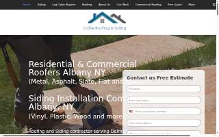 Collie Roofing & Siding website