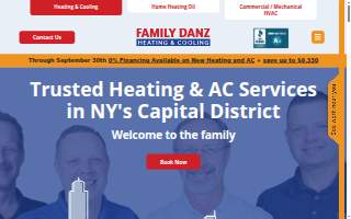 Family Danz Heating and Cooling website