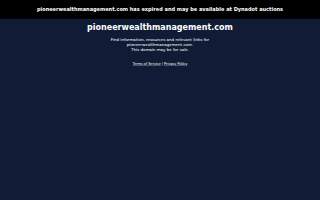 Pioneer Wealth Management website