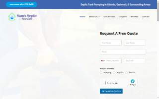 Sam's Septic Services Inc. website