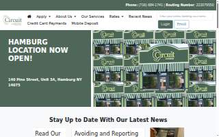 Circuit Federal Credit Union of Hamburg website
