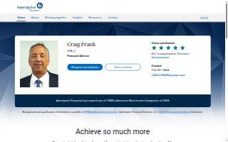 Craig Frank - Financial Advisor, Ameriprise Financial Services, LLC website