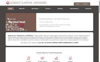 Garnet Capital Advisors website