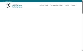 The Center for Advanced Spine & Joint Surgery website