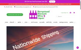 Hempstead Discount Wine & Liquor website