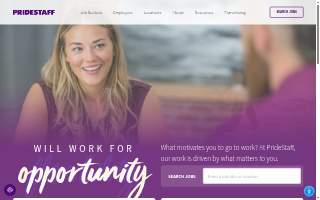 PrideStaff website
