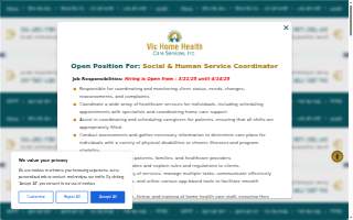 Vic Home Health Care website