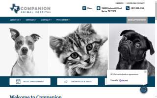 Companion Animal Hospital website