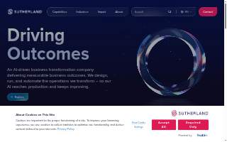 Sutherland Global Services website