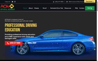 A-Ok Driving School of Holbrook website
