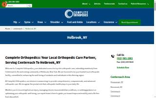 Complete Orthopedics of Holbrook website