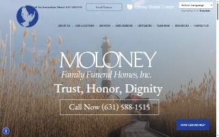 Moloney's Holbrook Funeral Home website