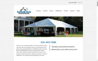 Suffolk Tent and Party Rentals website