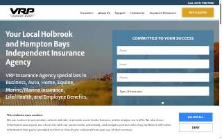 VRP Insurance Agency website