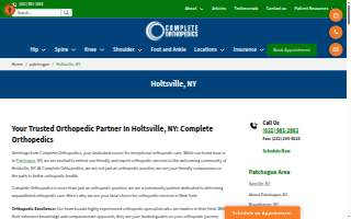 Complete Orthopedics of Holtsville website
