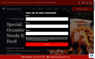 Rolling Smoke Grill Food Truck of Holtsville website