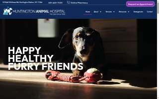 Huntington Animal Hospital website
