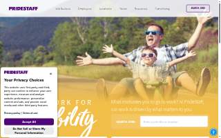 PrideStaff website