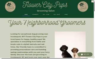 Flower City Pups Grooming Salon website