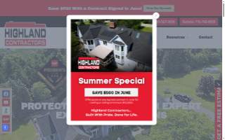 Highland Contractors of Irondequoit website