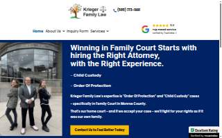 Krieger Family Law: Order Of Protection and Custody Attorney website