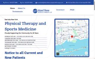 Island Shore Physical Therapy website